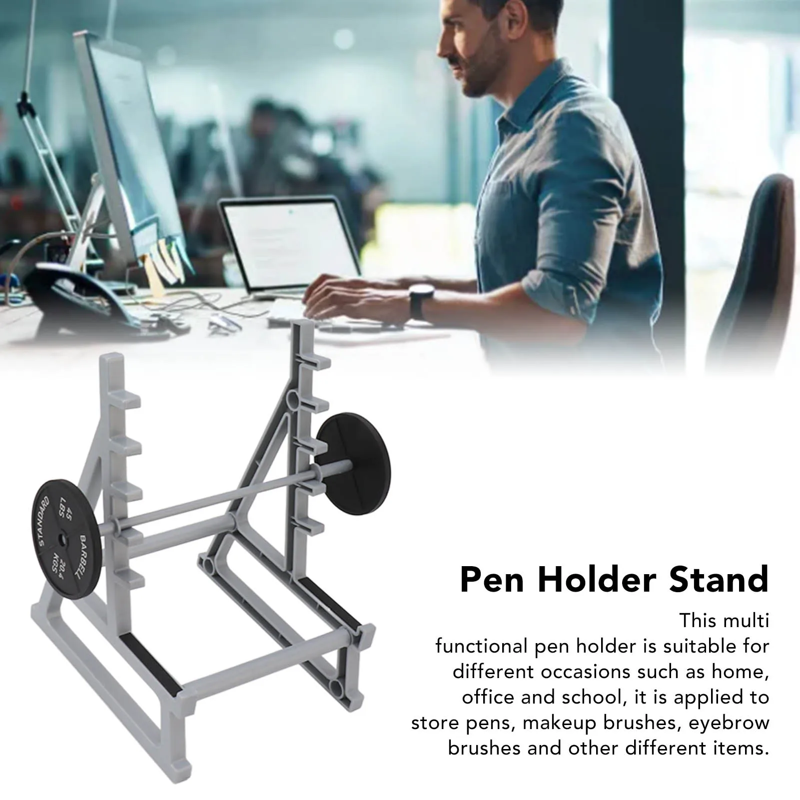 Squat Rack Pen Holder Pen Display Stand Eyebrow Pen Stand Makeup Brush Rack Organizer for Home School Office Use