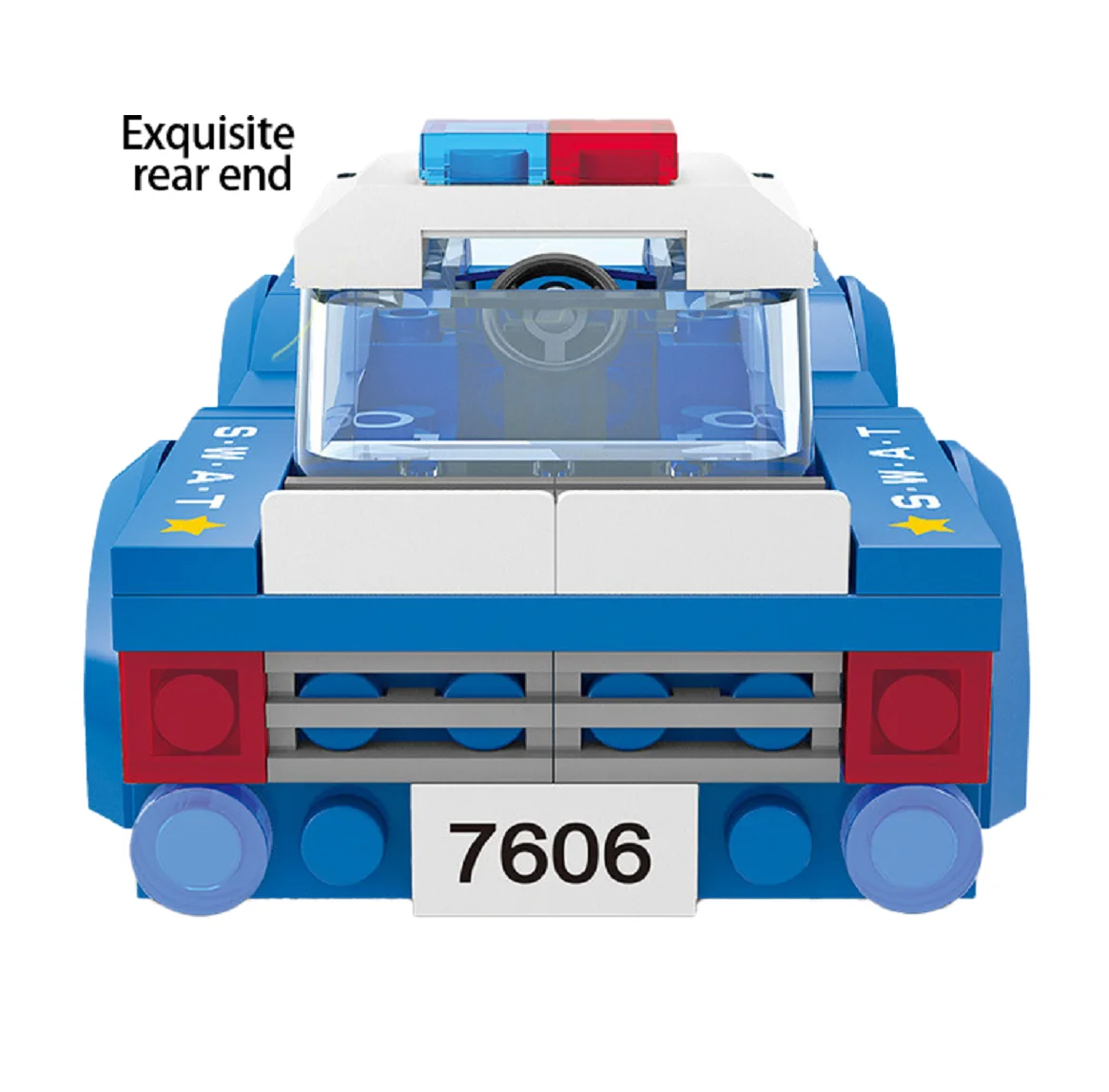 DIY Building Block Police Car Toy Set Creative Educational Patrol Vehicle  for Kids Fun Assembly Puzzle Playset image 2