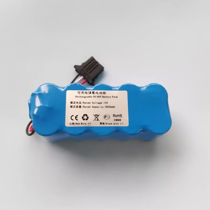 3000mAh Rechargeable NI-MH Batteries for Nihon Kohden TEC-7621C 7631C 7700 5521 NKB-301V 12V Defibrillator Battery 3-wire Plug