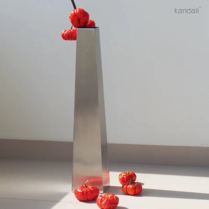 

Minimalist Stainless Steel Flower Vase Scandinavian Home Decor Modern Living Room Centerpiece for Elegant Floral Arrangement