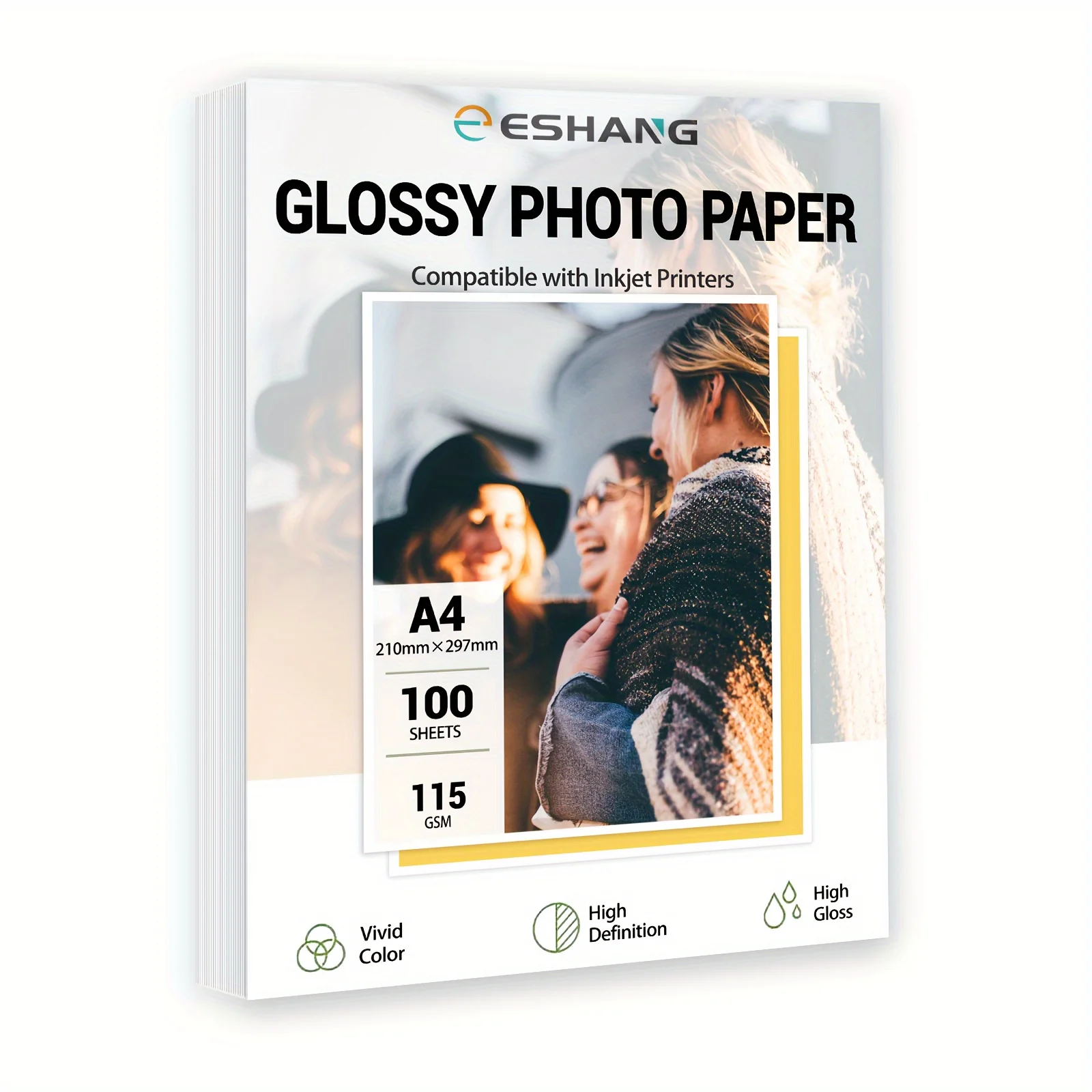 A4 ขนาด High Glossy บางอิงค์เจ็ทพิมพ์กระดาษ 8.3x11.7 นิ้ว 100 แผ่นใช้งานร่วมกับเครื่องพิมพ์อิงค์เจ็ทใช้ DYE INK 115G Photo Pap