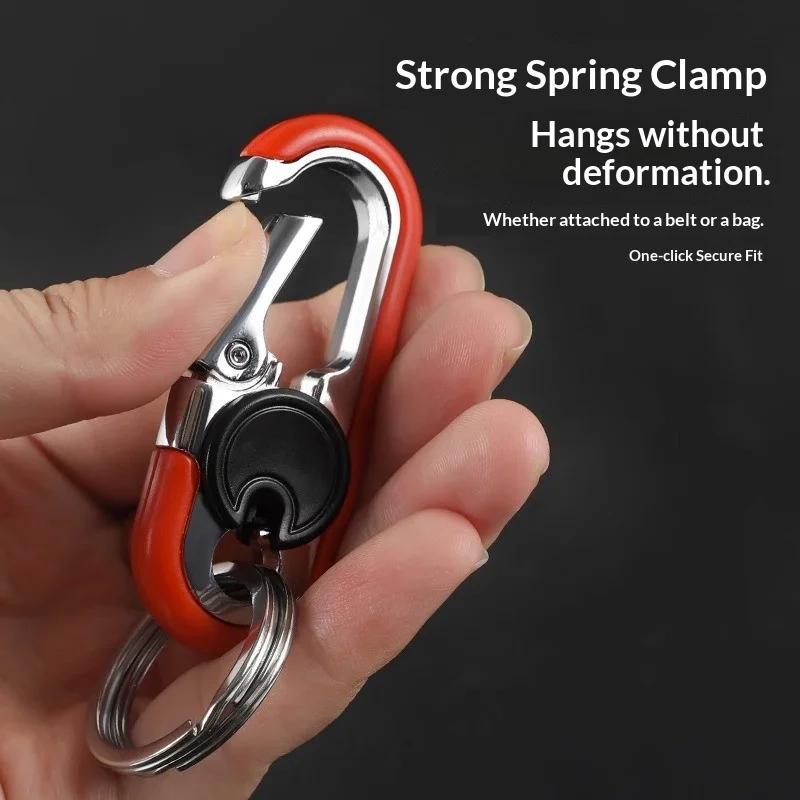 Alloy High-end Keychain Men’s Business Double-ring Waist Hanger Car Keys Couple’s Fashion and Creative Keychain