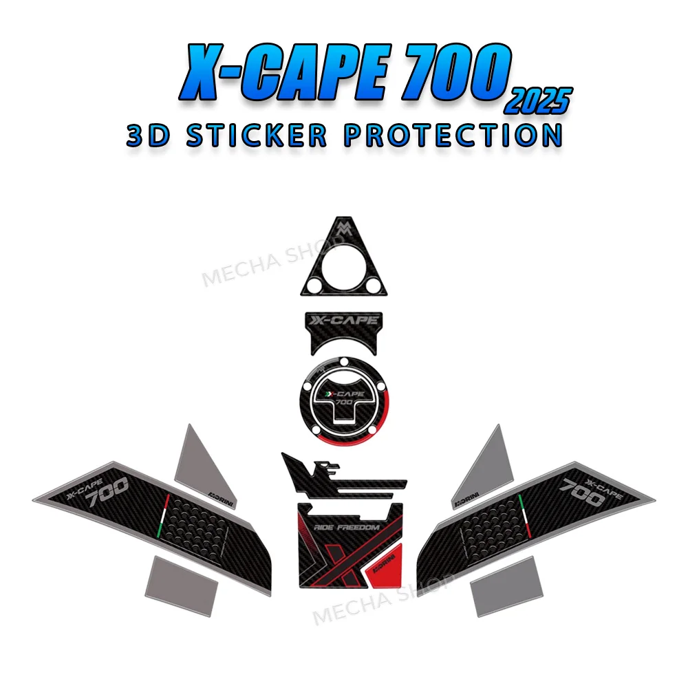 

For X-Cape X Cape Stickers 2025 Motorcycle 3D Epoxy Stickers Protection Kit Tank Pad Accessories Fuel Tank Anti-Slip Stickers