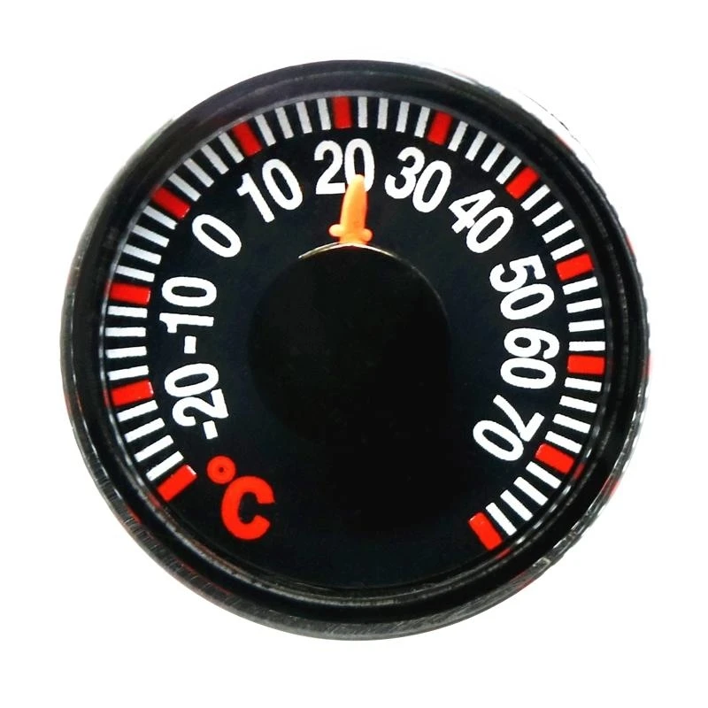 W3Je 27 mm diámetro Termómetro Medido Mini diámetro redondo 27 mm Plastic