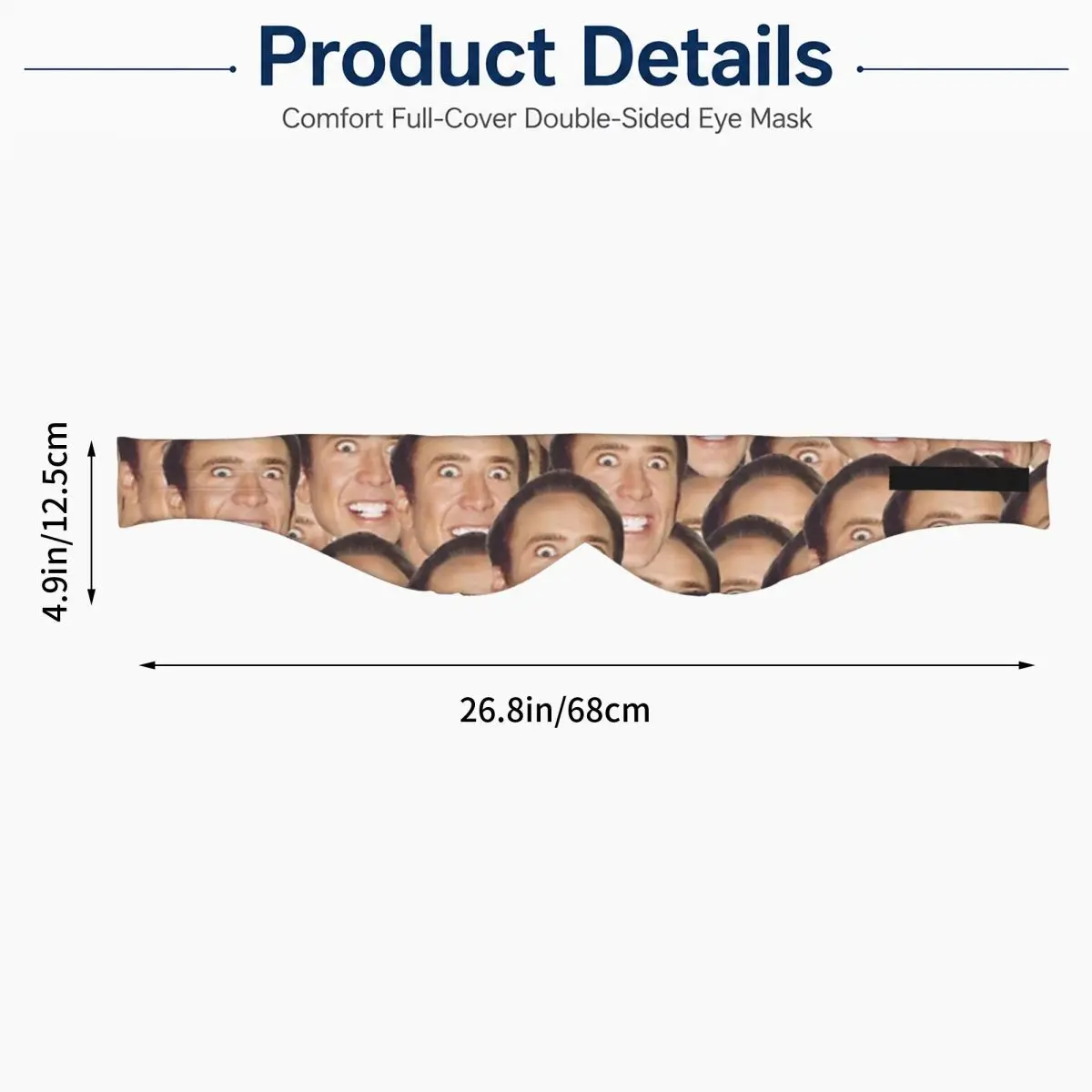 Nicolas Cage Meme sleep mask Light Blocking Portable Eye Cover for Girls Boys Home Sleeping Party Gift Eyeshade eyepatch view 5