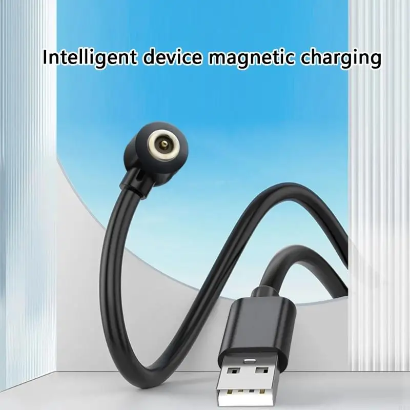 

Intelligent Wearable Charging Magnetic Snap Connection 4mm Circular Interfaces PVC Cord Secure Charging Solution for R09