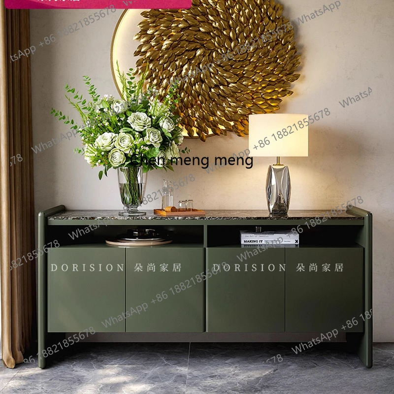 

Italian minimalist dining side cabinet natural luxury stone storage decorative cabinet entrance hall entrance cabinet