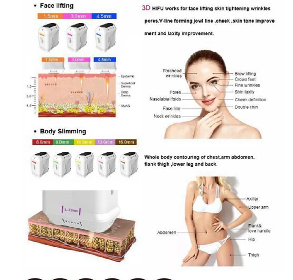 20000 ภาพ 12 เส้น 3D/4D HIFU ตลับหมึก Transducer แลกเปลี่ยน Facial Body ตลับหมึก Anti Aging สําหรับรุ่น 01 เครื่อง