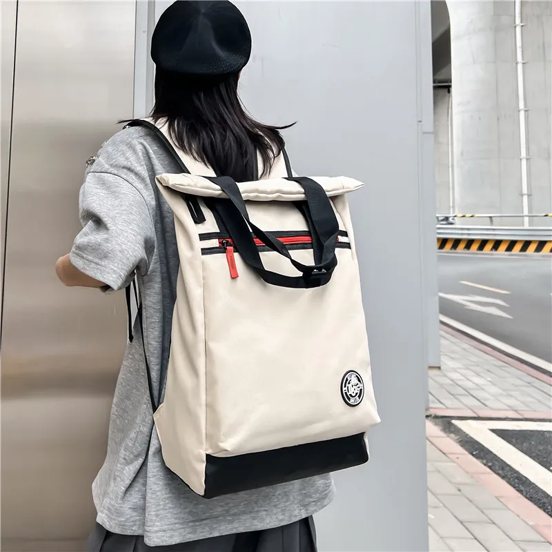 Cool Women Men Graffiti Pattern Trendy Backpack Lady Travel Badge Backpack Harajuku Bag Female Male College Girl Boy Student Bag