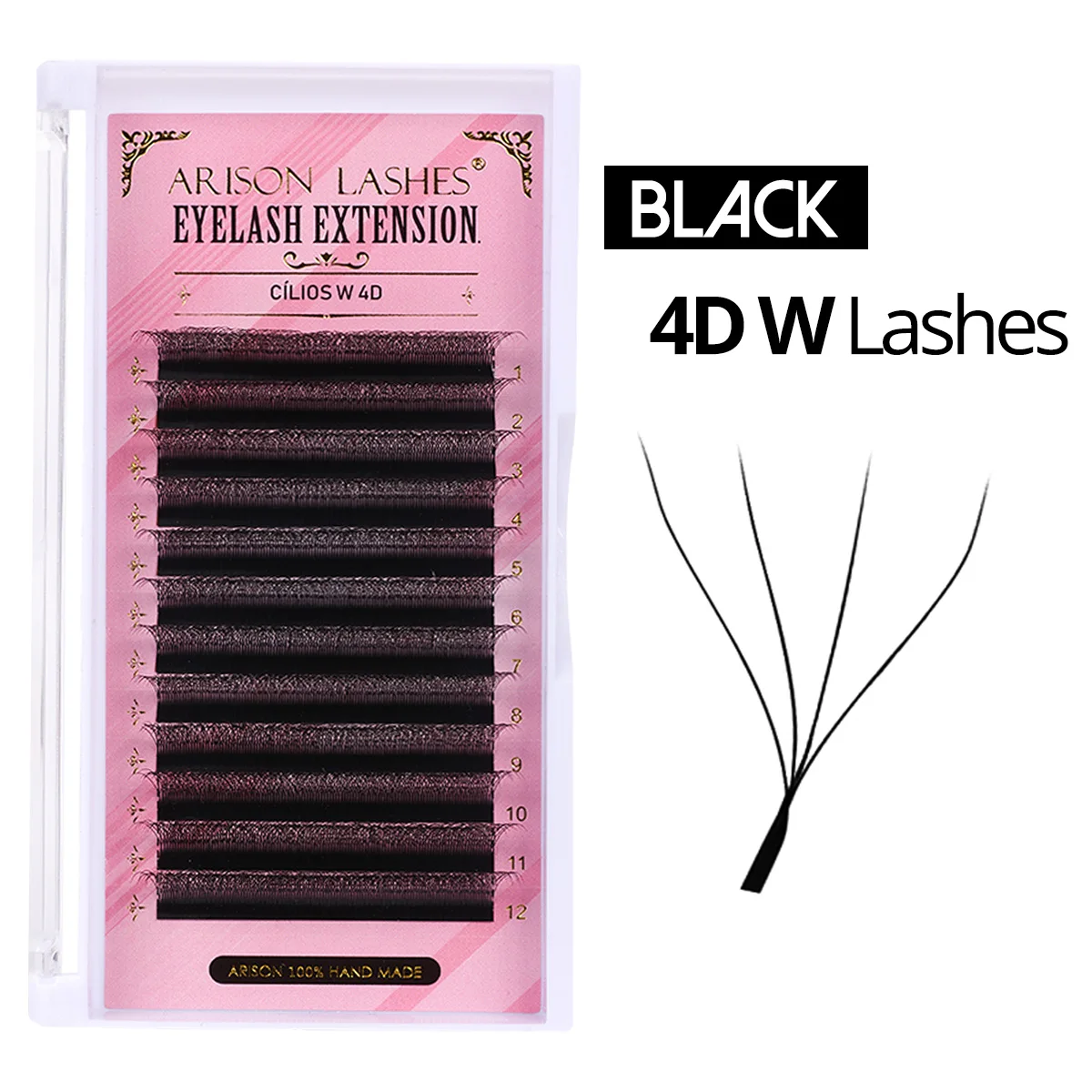 ARISON LASHES W-Form 3/4/5/6D Wimpernverlängerung, vorgefertigte Volumenfächer, YY-förmige Wimpern, künstlicher Nerz, weich, leicht fächernd, natürliche Wimpern