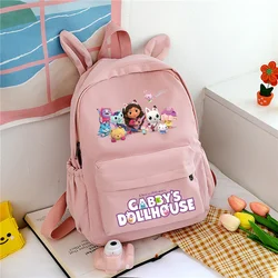 Gabby Dollhouse Backpack for Children Kids Kawaii School Backpack Children Rucksack Girls Cartoon School Bags Birthday Gift Toy