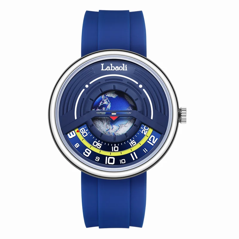 Genuine New Concept Blue Planet Watch Round Multifunctional Sports Waterproof Quartz Watches