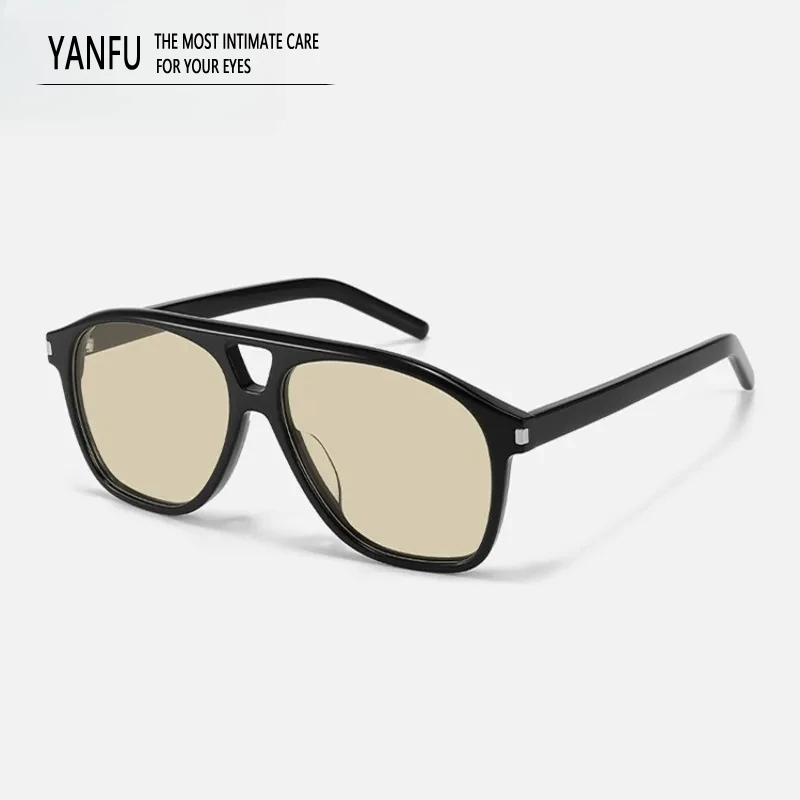 

Acetate Large Face Black Sunglasses Women Popular Pilot Driving Glasses Man UV400 Fashion Female Eyeglasses Woman Fashion 148mm