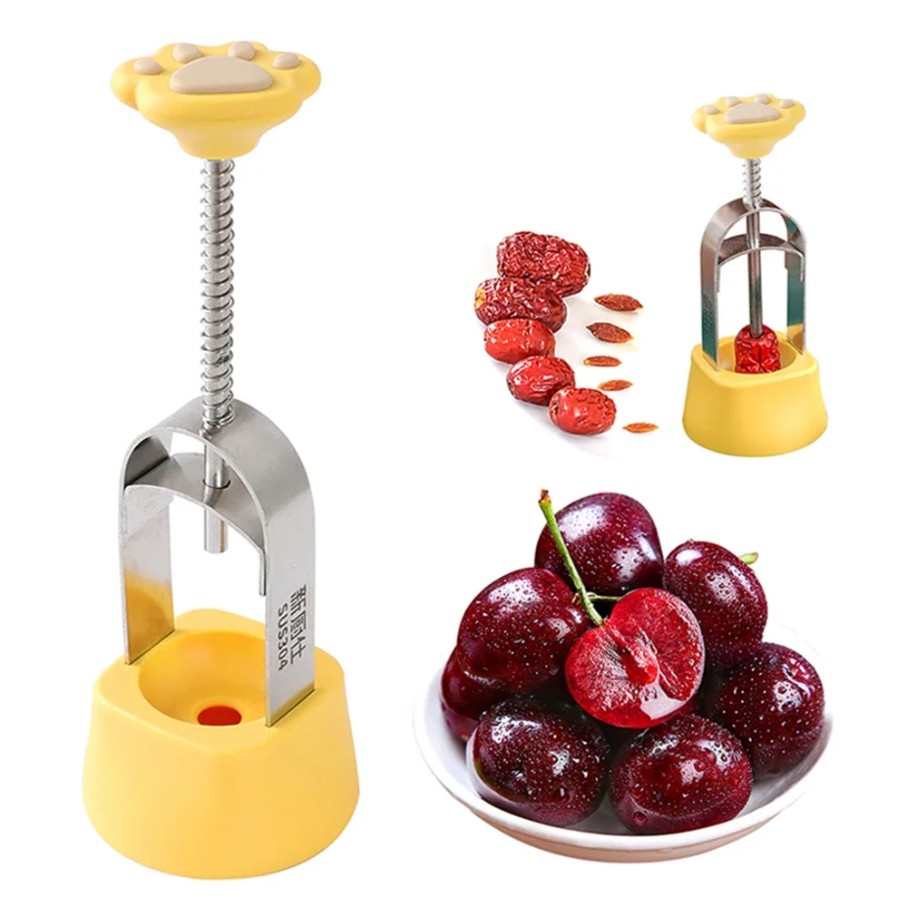 

Cherry seed remover tool，Olive Pitter Corer Tool，Cherry Pit Remover，Cat Paw Design Is Cute And Practical，Kitchens Accessories