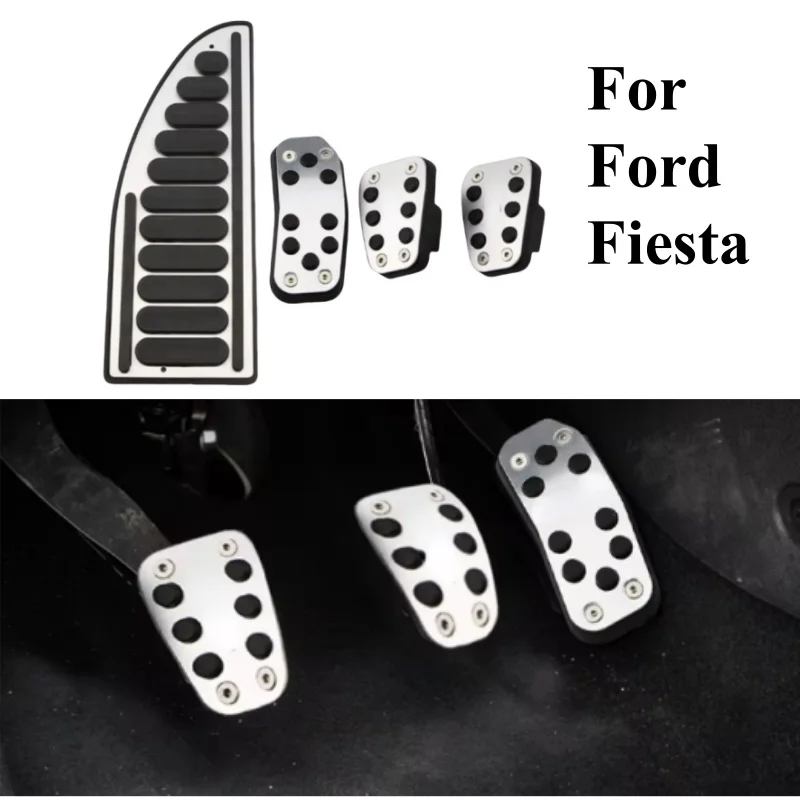 

Car Pedal Cover Fit for Ford Fiesta MK7 2009 - 2015 AT MT Accelerator Gas Pedal Cover Aluminium Alloy Rubber