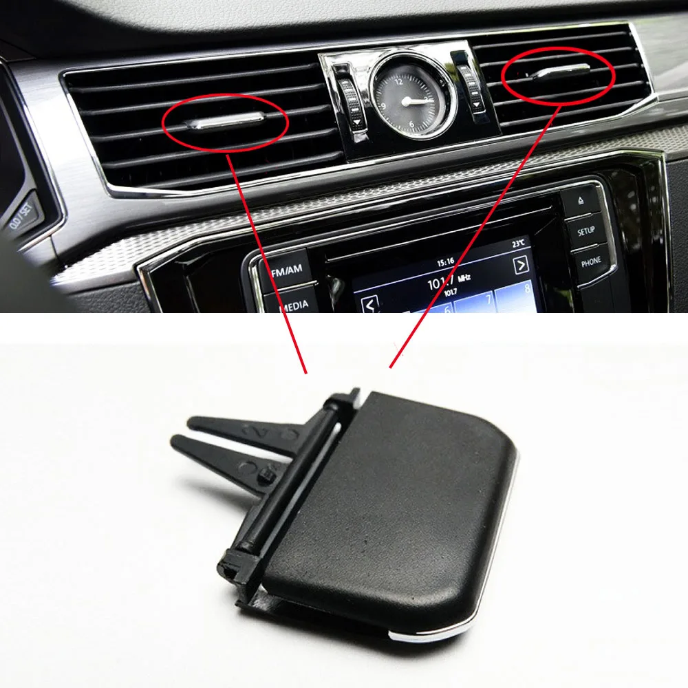 

1PC Black Car Front Air Conditioning A/C Air Vent Outlet Tab Clip Repair Kit for VW Passat 2016 2017 2018