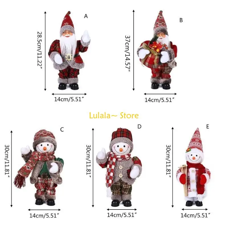 Y4QA – cadeau noël amusant, musique électrique, père noël, poupée, bonhomme neige, jouet pour enfants, ornements d'arbre