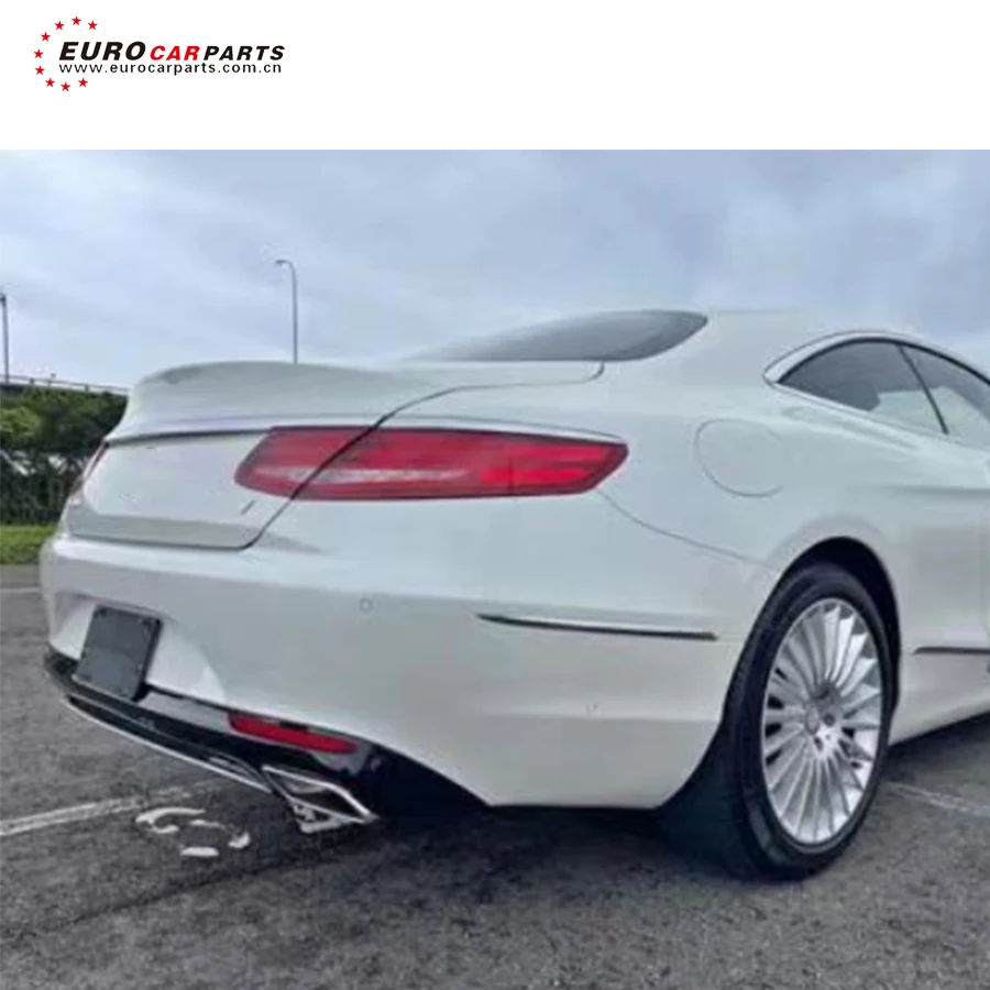 S Class C217 Upgrade  S63 S65 Body Kit  Rear Bumper  Rear Diffuser Exhaust Tip Facelift Full Set Car Accessories for C217