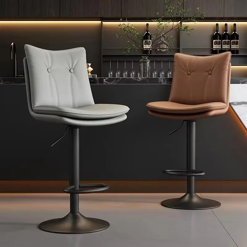 silla-de-bar-de-cuero-giratoria-ajustable-en-altura-personalizable-de-lujo-con-respaldo-para-uso-comercial-taburete-alto-Барный-Стул