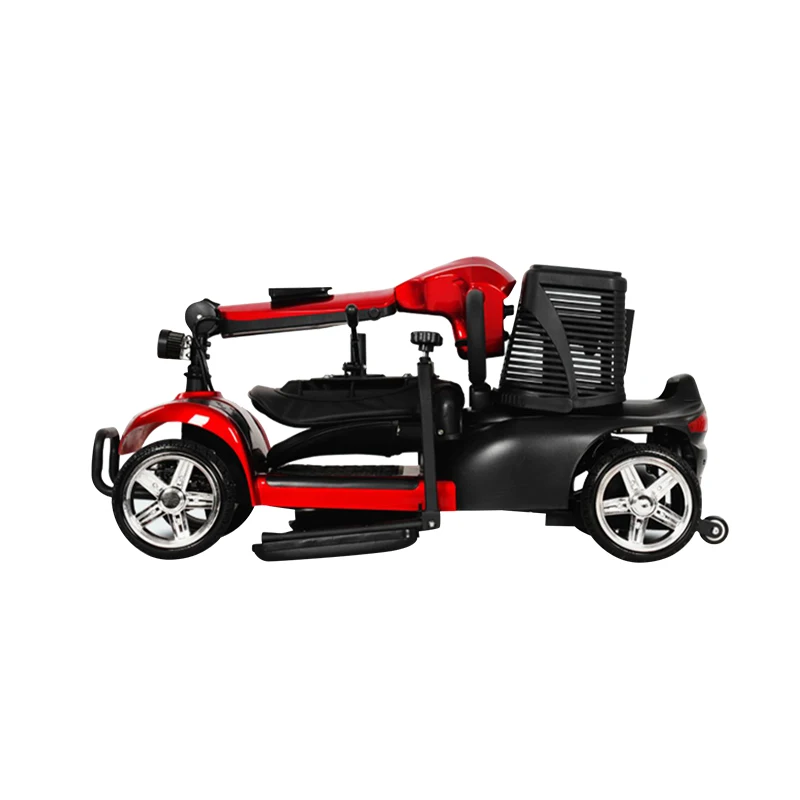 2024 offerta di fabbrica nuovo design colore rosso incredibile Scooter elettrico pieghevole con bracciolo regolabile e sedile per anziani