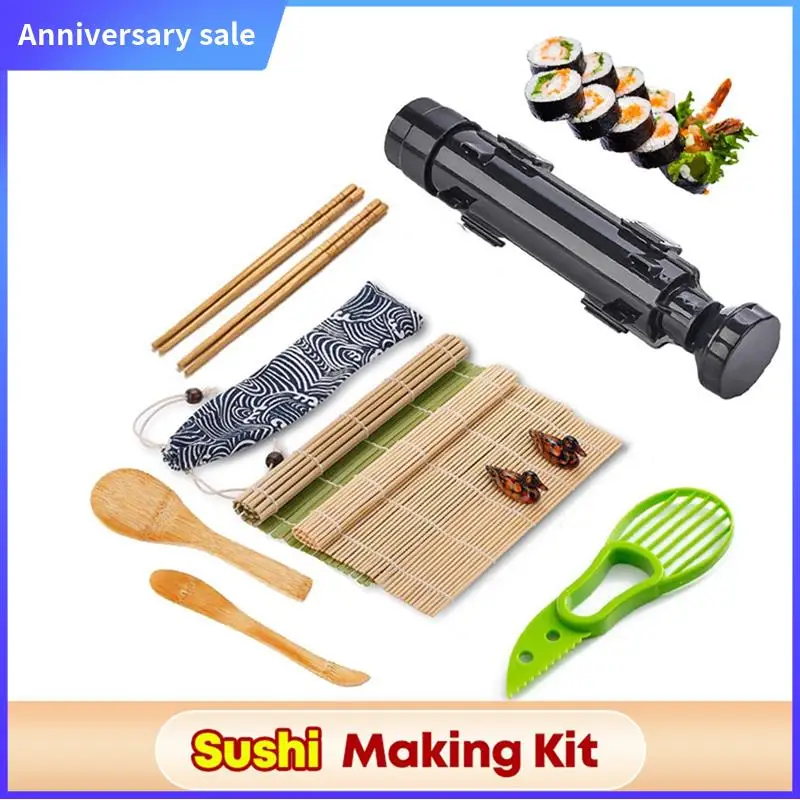 

Комплект оборудования для изготовления LUCK-Sushi, японская форма для рисовых шариков, многофункциональная форма для суши, кухонные инструменты для изготовления суши