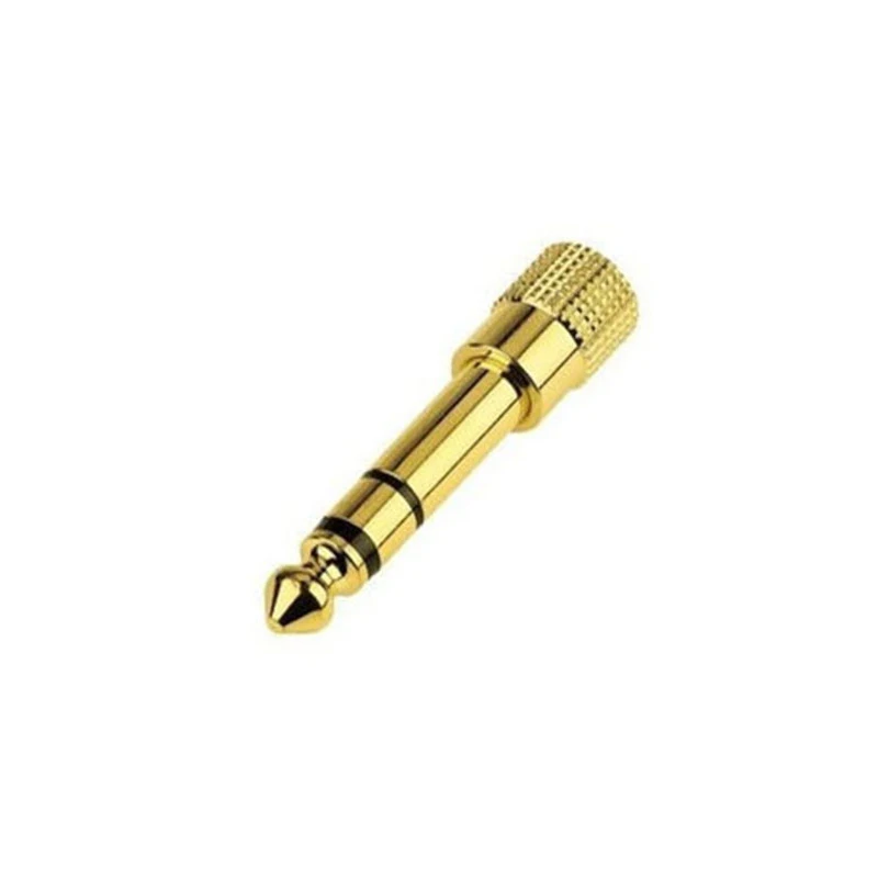 6.5 مللي متر ذكر إلى 3.5 مللي متر أنثى جاك التوصيل الصوت ميكروفون سماعة الرأس الغيتار تسجيل محول صغير 6.5 محول كابل مساعد مطلية بالذهب