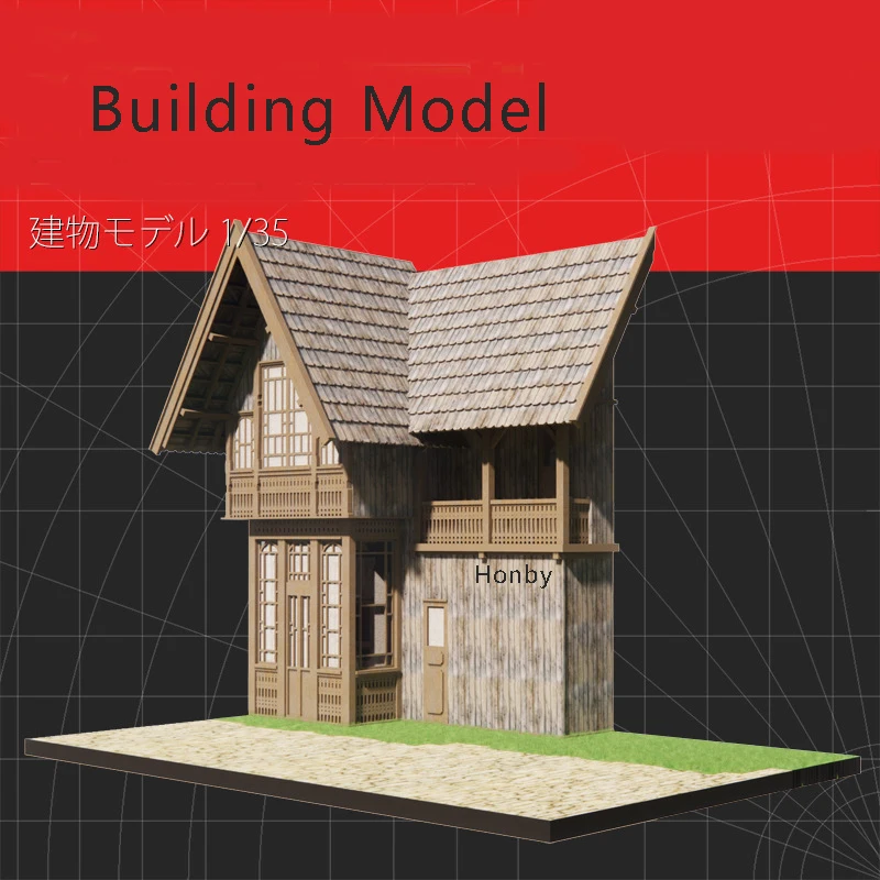 1/35 Model Scenario Suite DIY Handmade Materials Scenario Architecture Villa House Sand Table Scale Model Tools