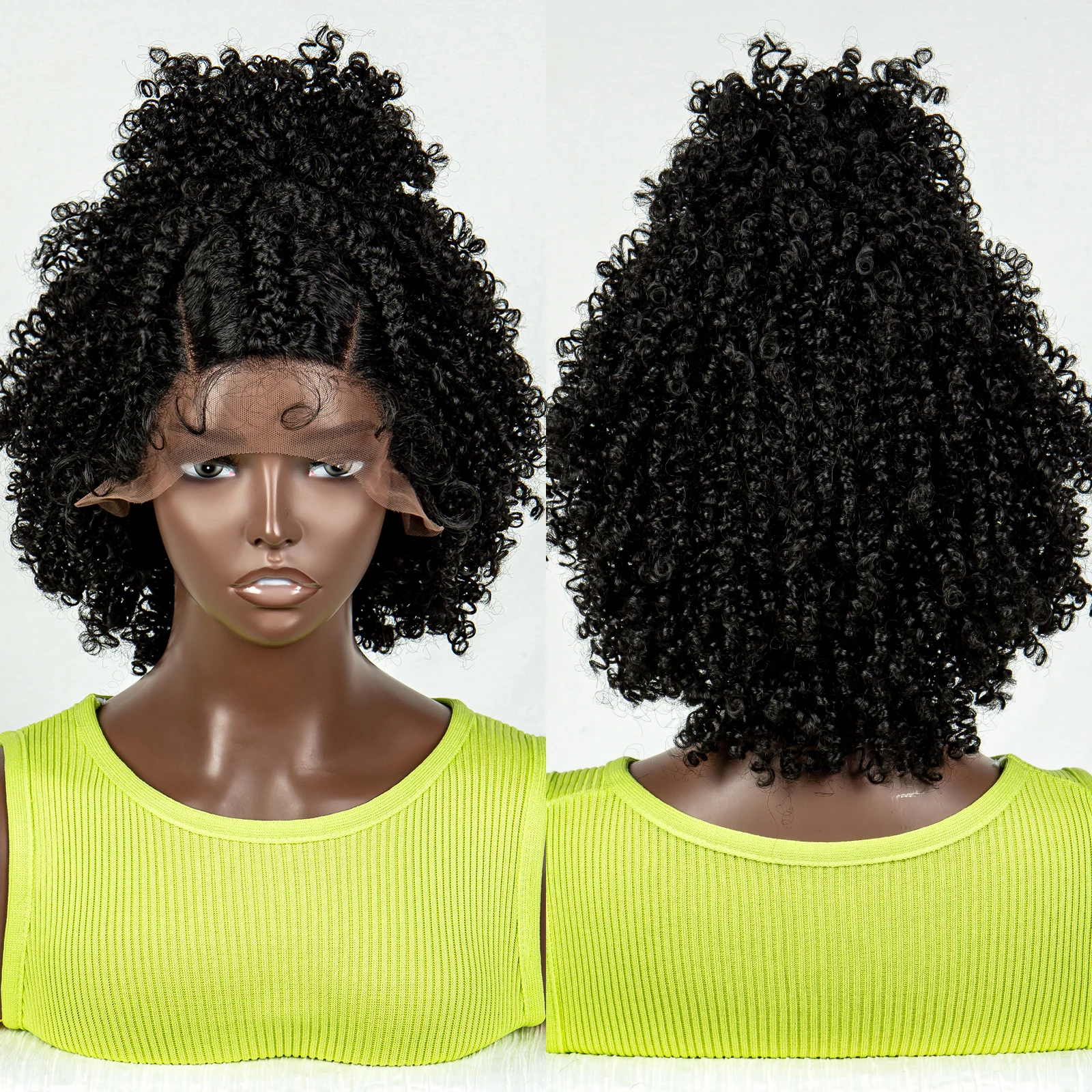 NEW Lace Front Braided Wigs Synthetic Knotless  Braid Wig with Baby Hair for Black Women Short Afro Curly Lace Braiding Hair Wig