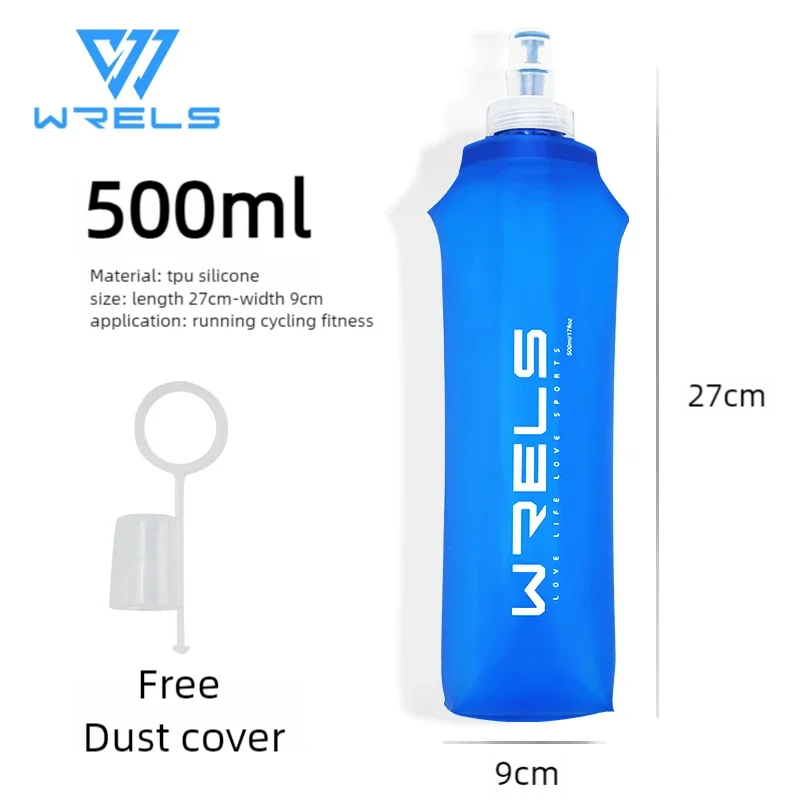 Fietsen Sport Waterfles Lekvrije Duurzame Zachte Kolf High Flow BPA Gratis Draagbare TPU Opvouwbare Waterbeker Outdoor Hardlopen