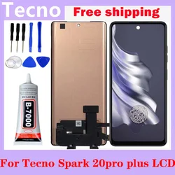 For Tecno Spark 20 Pro Plus LCD Display Screen+Touch Digitizer For Tecno KJ7 note 40pro x6850 note 40pro 5g x6851LCD Replacement