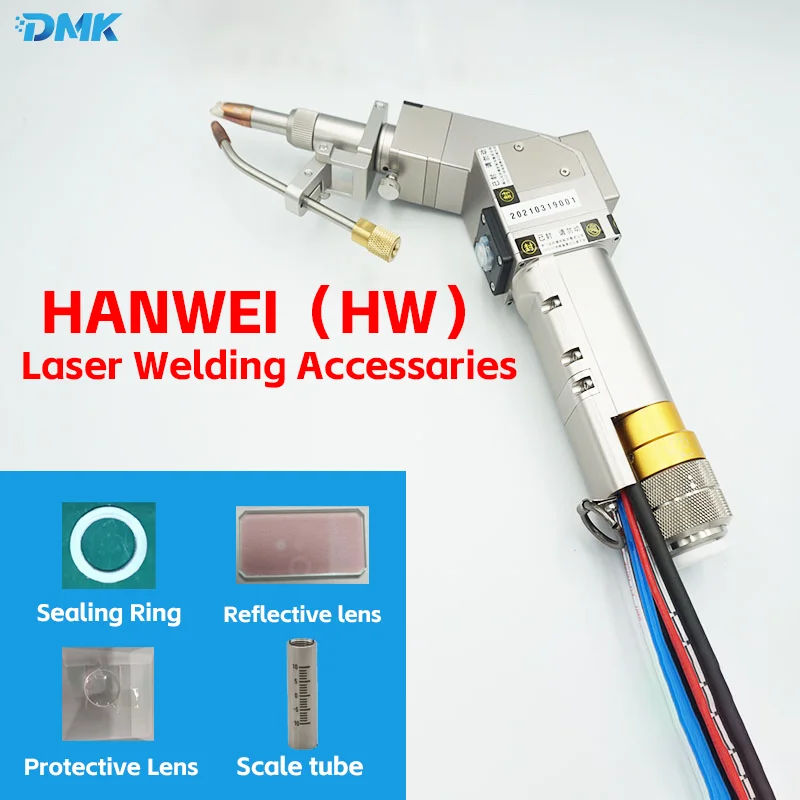 HANWEI-Laser Soldagem Gun Acessórios, Focando Lentes, Reflector Anel De Vedação, Tubo De Escala, Lente De Proteção, 20*4, HW-BDH-20-50150