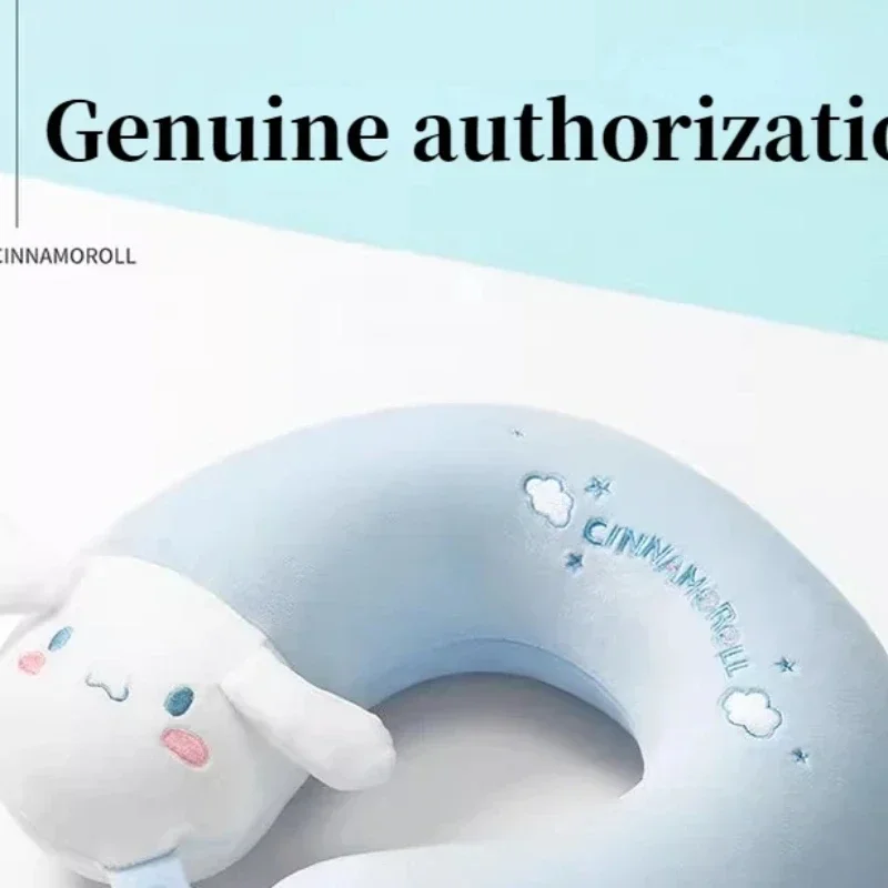 MINISO Anime Cartoon Sanrio Series Cute and Simple Cinnamoroll Memory Foam U-shaped Pillow Travel Seat Neck Pillow Nap Gifts