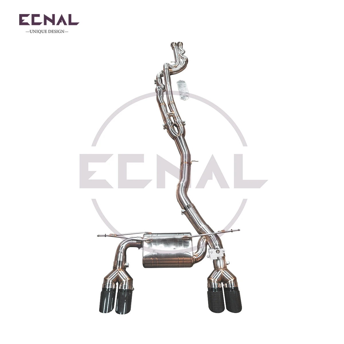 Ecnal Exhaust Pipe with Valve Muffler for BMW F80 F82 F83 M3 M4 S55 3.0T 2014-2020 Sport Exhaust System Catback with Brace