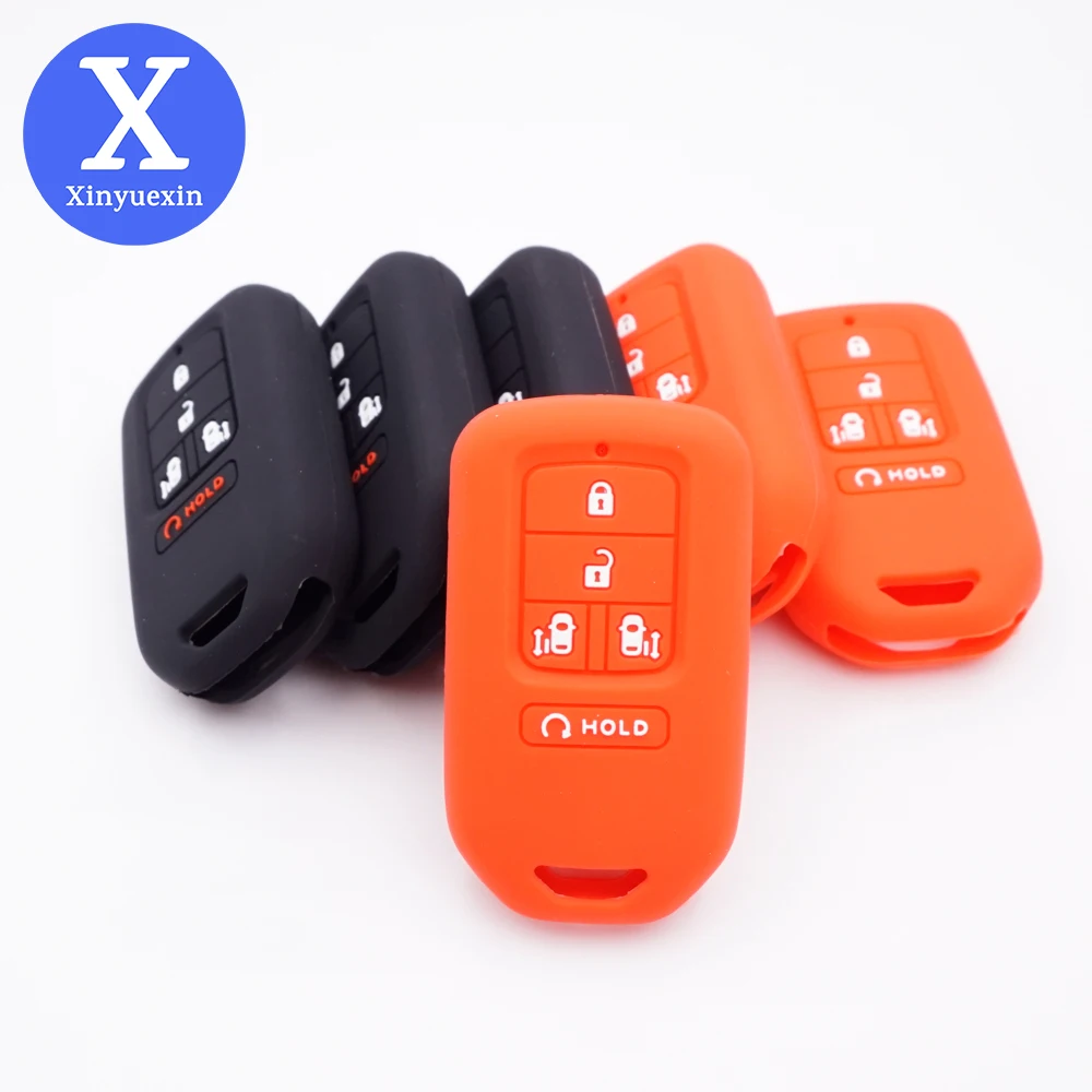 Xinyuexin-funda inteligente para mando a distancia de coche, protector de silicona con 5 botones para HONDA, STEPWGN, Odyssey, Freed, Elysion, Pilot, ACCORD