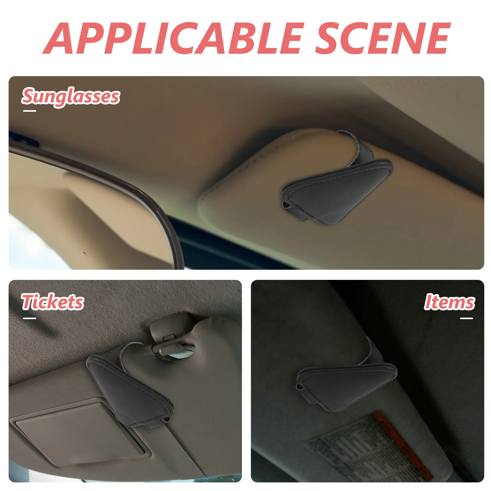 

Glasses Holder Organizer Clip Sunglasses Universal Visor Clips Eyeglass Eyeglasses Holder Storage Solution Car Accessories