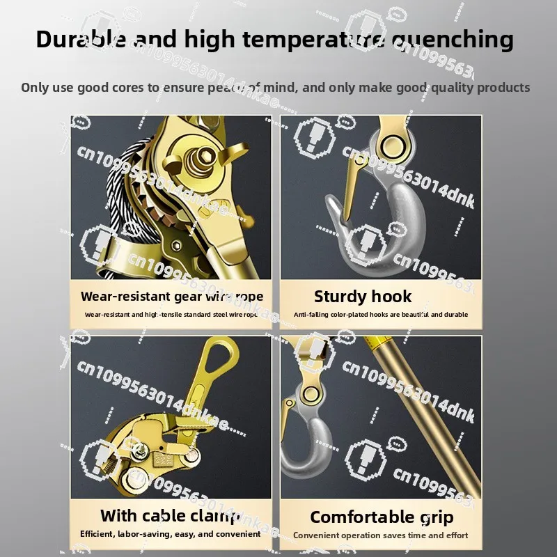 Multifunctional Wire Tightener Wire Rope Tensioner Tightener Electrical Clamper Steel Strand Double Hook Tightener