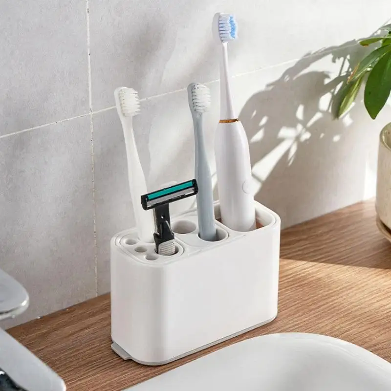 Toothbrush Organizer Multi Functional Space Organizer for Efficient Bathroom Storage