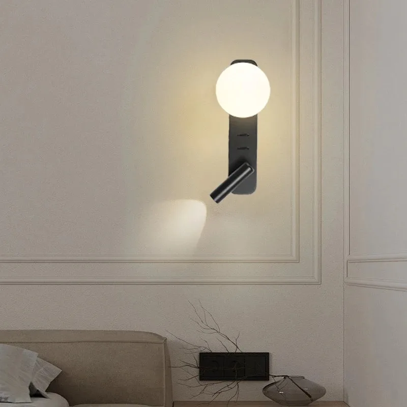 

Modern creative Led Wall Lamp atmosphere lamp Rotatable light head Home Bedside Living Room Reading Wall Lamp Decorative Lights