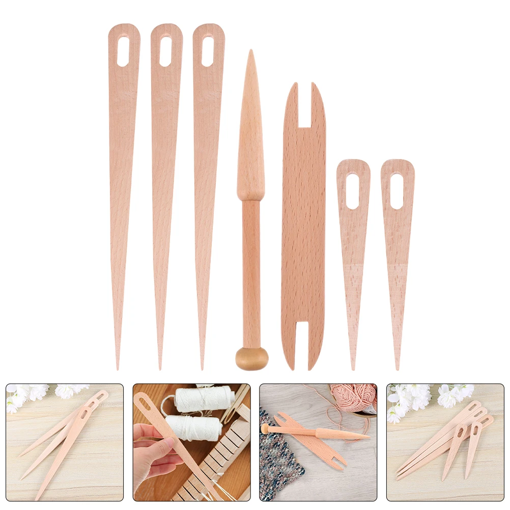 1 مجموعة النسيج المكوك عدة نسيج خشبي صنع أدوات DIY بها بنفسك الحرف اليدوية الخياطة العصي الكروشيه إبرة مجموعة #3