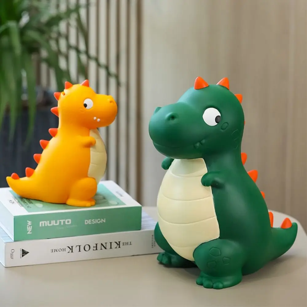 Cute Dinosaur Piggy Bank Anti-fall Vivid Dinosaur Storage Jar Cartoon Animal Desktop Ornaments Birthday Gift