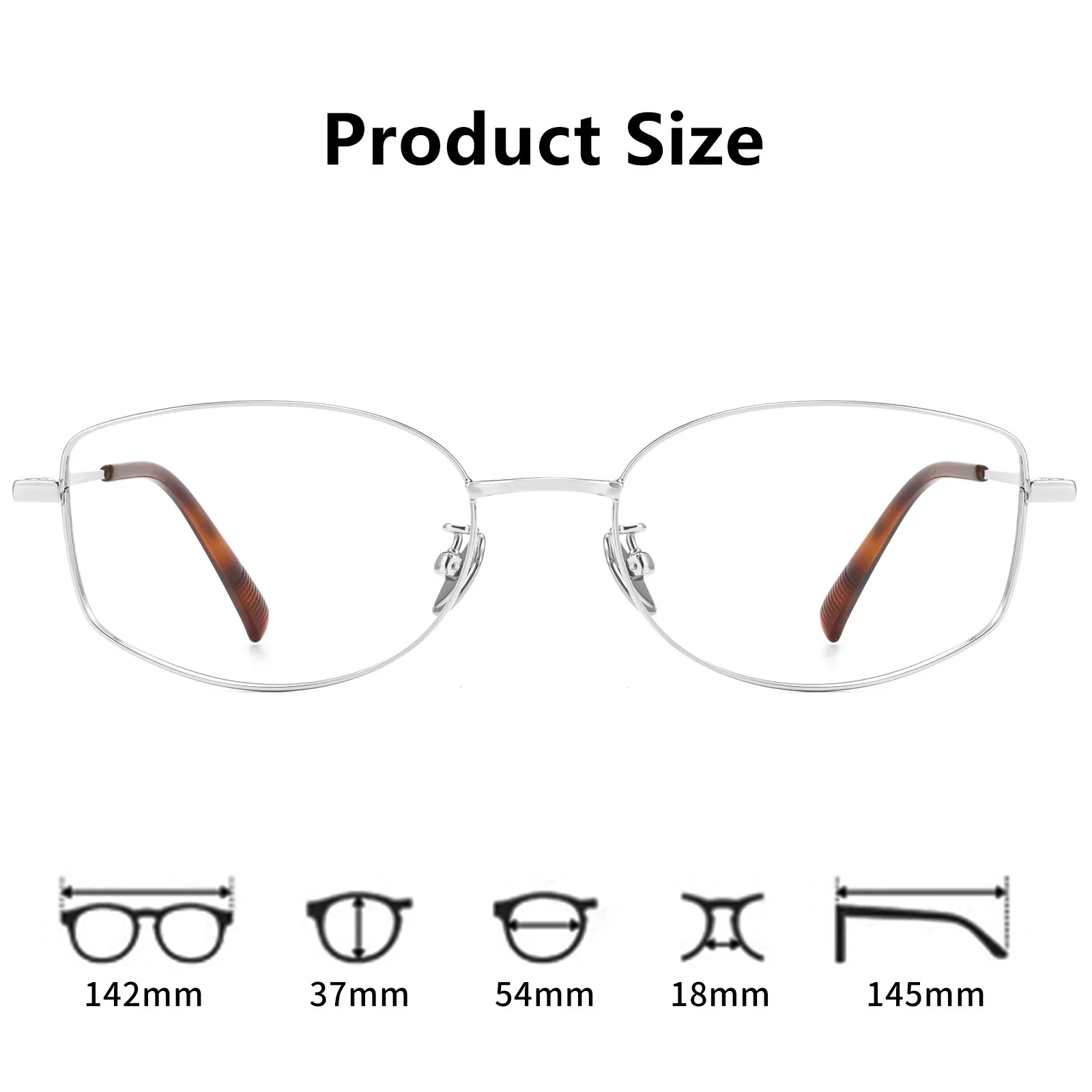 Ultra light myopia eyeglass frame, polygonal small frame, fashionable eyeglass frame, women's prescription eyeglass frame