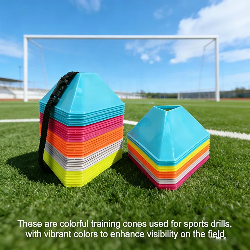 

Mixed Color Triangle Marker Discs 20Pcs Football Basketball Training Equipment Agility Obstacles Ground Markers for Athletes