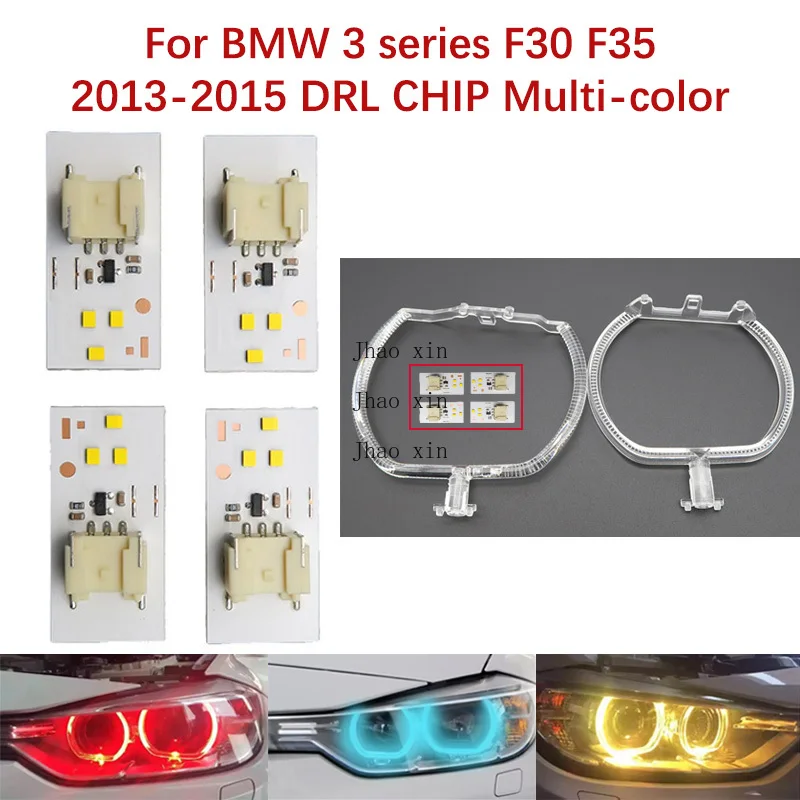 

For BMW 3 series F30 F35 2013-2015 Car Headlights DRL CHIP Ballast Module Angel Eye Guide Strip Lemon Yellow Ice Blue Red Light