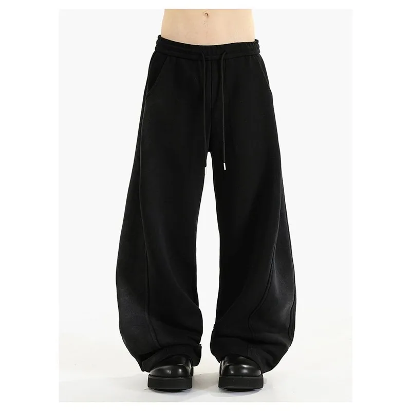 

Свободные спортивные штаны в американском стиле, мужские повседневные брюки с широкими штанинами в стиле ретро, модные спортивные длинные брюки Cleanfit