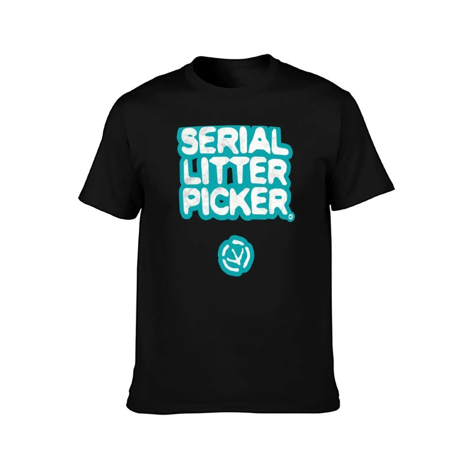 Serial Litter Picker T-Shirt Basic Casual Short Sleeve Cotton Shirt T-Shirt
