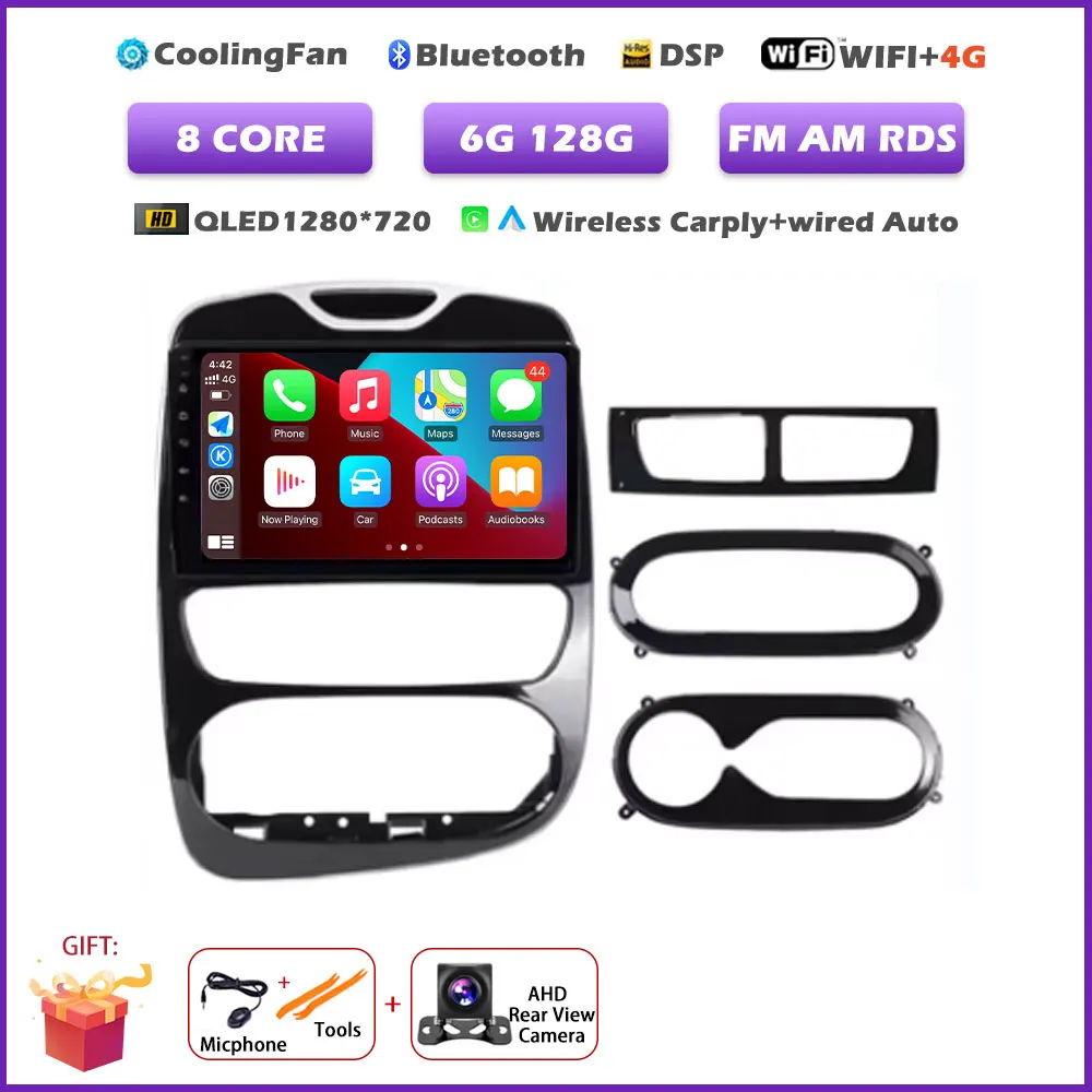 Voor Renault Clio 4 2012-2016 Carplay autoradio multimediaspeler Android 16 Auto WIFI GPS navigatie DSP stereo BT tools