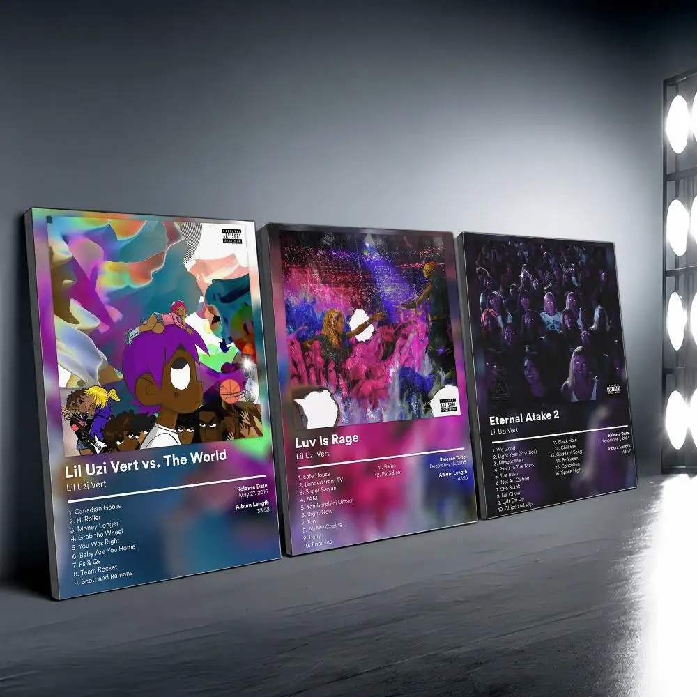 Singer Rapper L-Lil Uzi Vert Album Cover Poster Vintage Wall Art Aesthetic Room Decor Print Living Room Bedroom Home Decoration