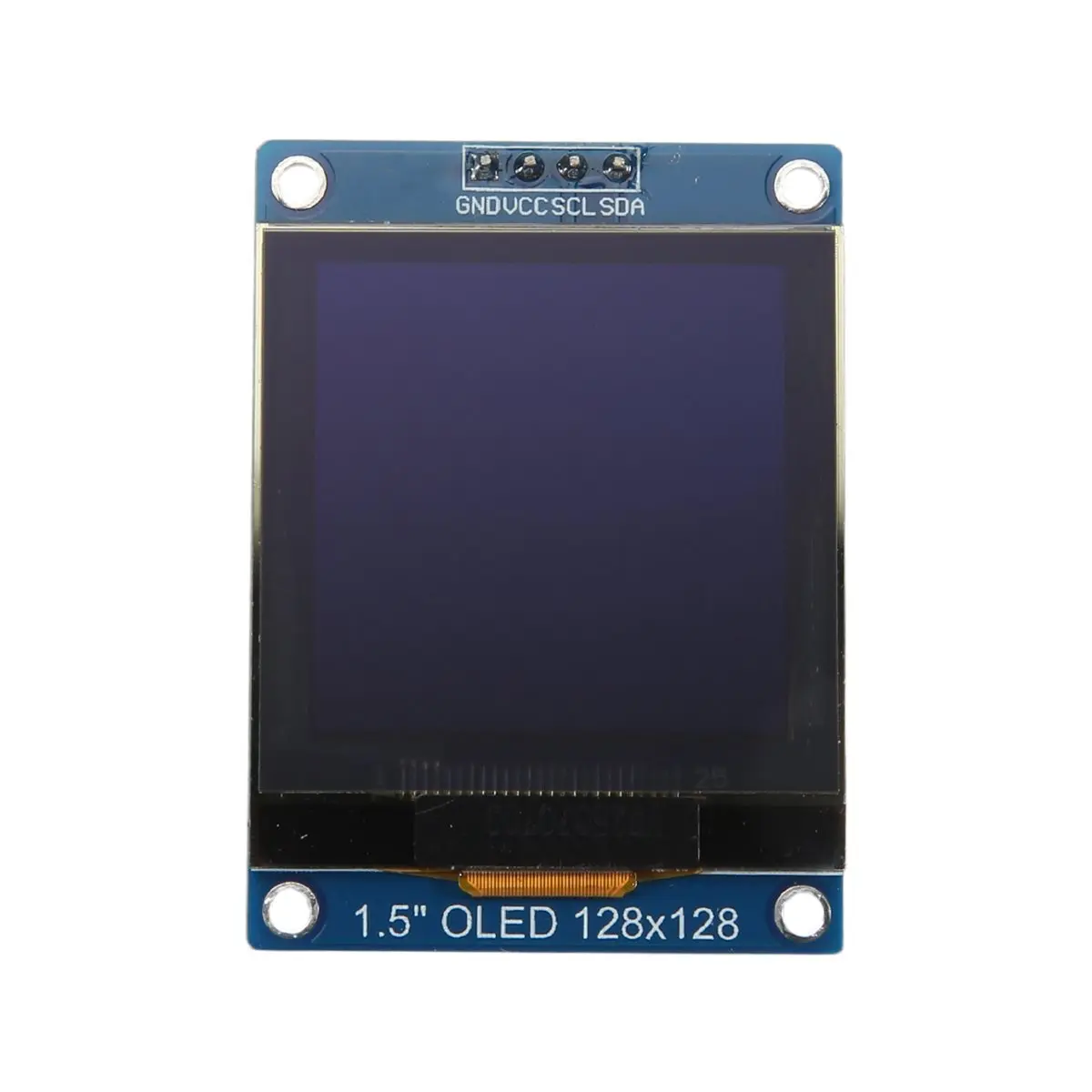 #32Y 1.5 Inch 4PIN OLED Module Display Screen SH1107 Drive IC 128x128 IIC,1.5 inch 4PIN OLED module Display Screen,(Photo Color)