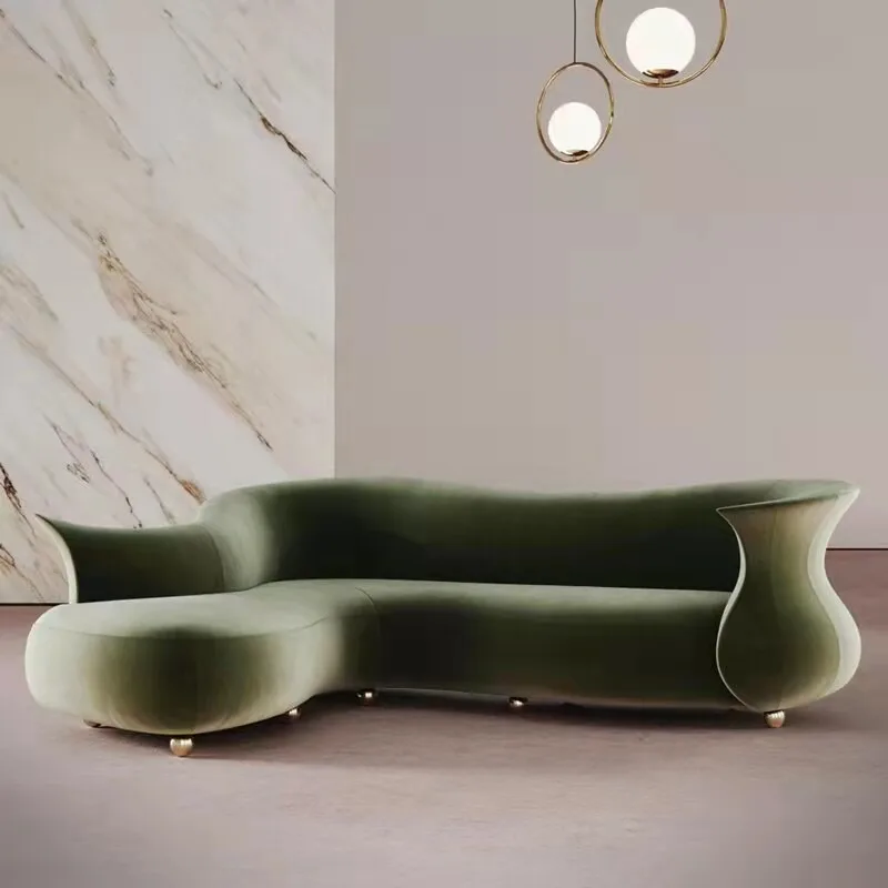 Personality art special-shaped sofa living room hotel lobby fiberglass curved curved sofa
