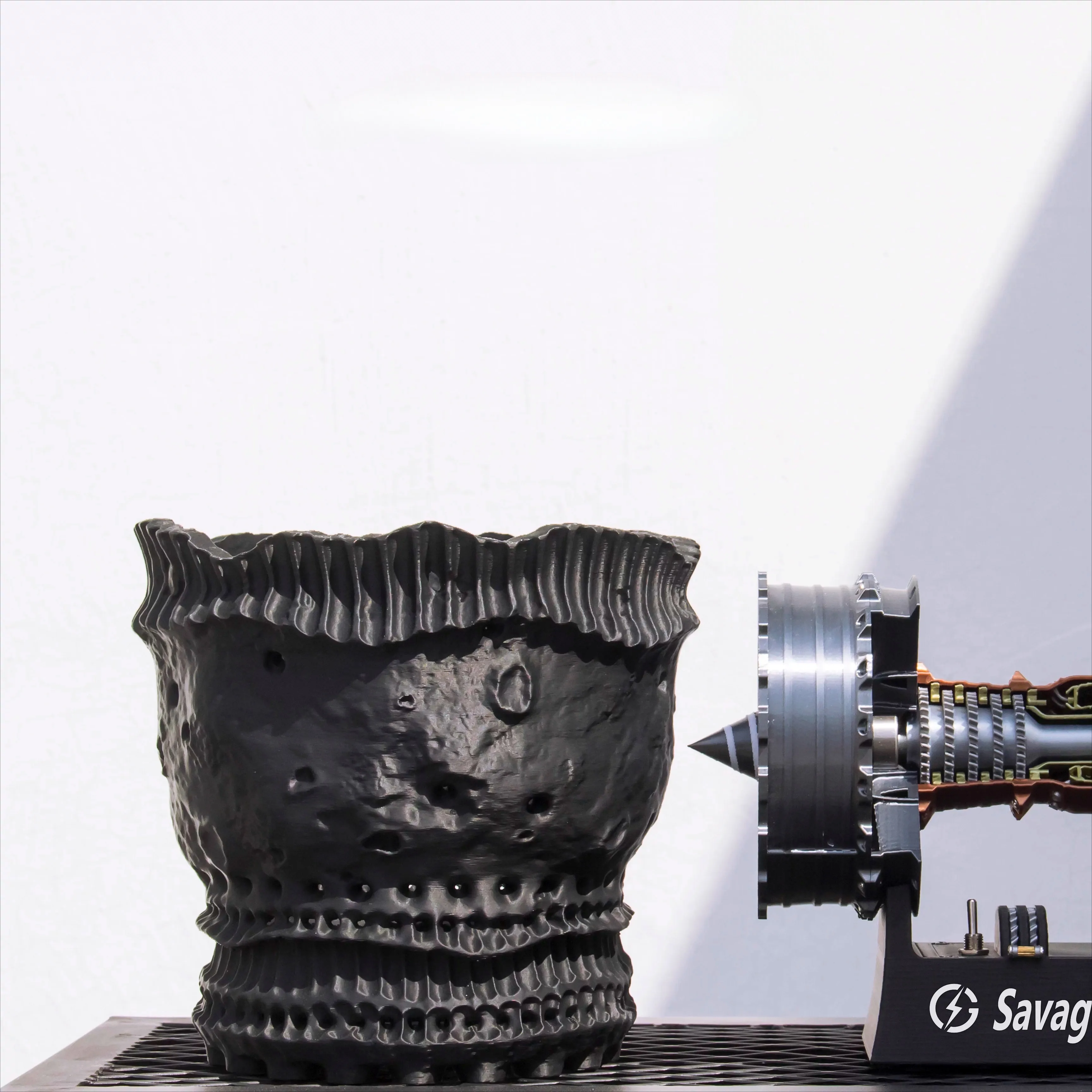 Gothic Style Resin Flower Pot | Root Control & Breathable Planter for Caudex, Succulents | Trendy Dark Decor